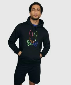 Psycho Bunny (black Mens Logo Leo Bunny Hoodie) New Arrivals