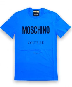 Moschino (blue Jersey T-shirt Moschino Couture)