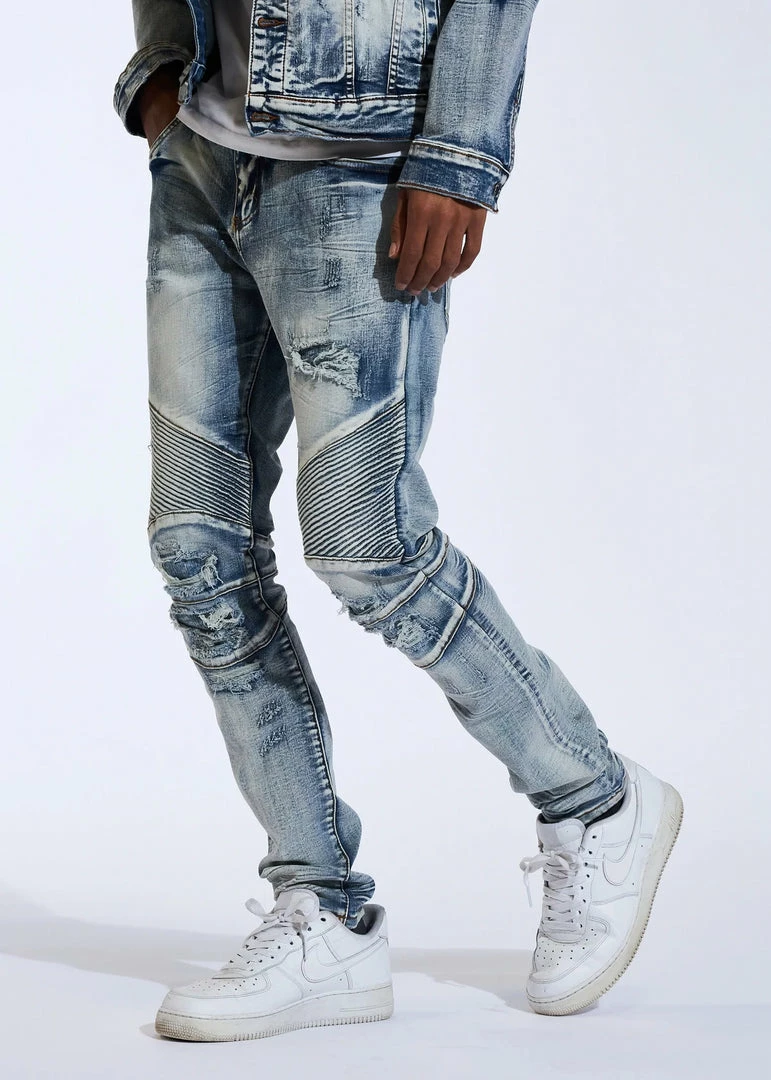 Crysp Denim (blue Skywalker Biker Jean -6) 5 Crysp Denim (blue Skywalker Biker Jean -6)
