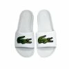 Lacoste (Mens White/green Croc Slide)
