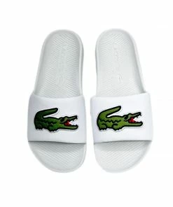 Lacoste (Mens White/green Croc Slide)
