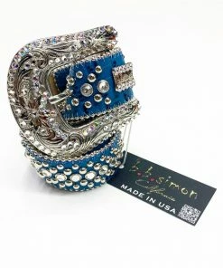 B.B Simon (Sliver/blue Crystal Belt)