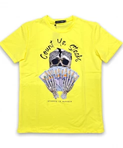 New Arrivals Streetz Iz Watchin (light Yellow “count Yo Stacks T-shirt)