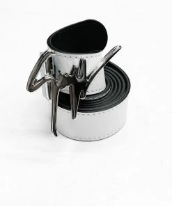 Giuseppe Zanotti (White /sliver Leather Belt)