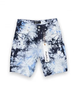 Purple Brand (blue Black Tie Dye Jacquard Monogram Short)