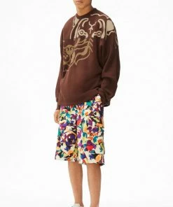 Kenzo (brown Tiger Oversized Sweater)