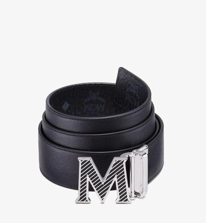 New Arrivals Mcm (black Claus Oblique M Reversible Belt 1.5" In Visetos) 4 New Arrivals Mcm (black Claus Oblique M Reversible Belt 1.5" In Visetos)