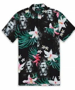 Reason (black “lion Wait Button Up)