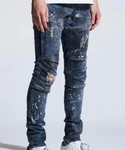 Crysp Denim (dark Blue Kurt Indigo Paint Jean) New Arrivals