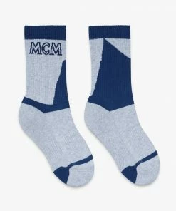 MCM (Grey Color Block Cotton Socks)