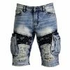 New Arrivals Focus (dark Blue Cut Biker Bandanna Wash Short )