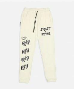 New Arrivals Eight & Nine ( Cream Dice Fleece Sweatpant)
