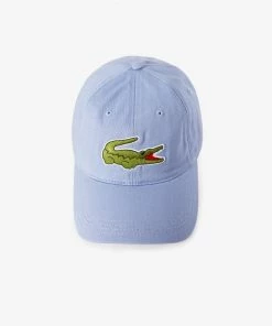 Lacoste Men’s Big Croc Gabardine Cap (purple Z0G)