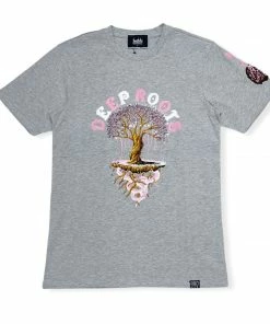 Denimicity (men’s Grey “deep Roots T-shirt)