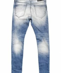 Mursaki Denim (blue Caleb Knee Slit 3D Jean -156) New Arrivals