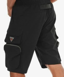 Life Code (black Nylon Shorts Cargo Pocket)