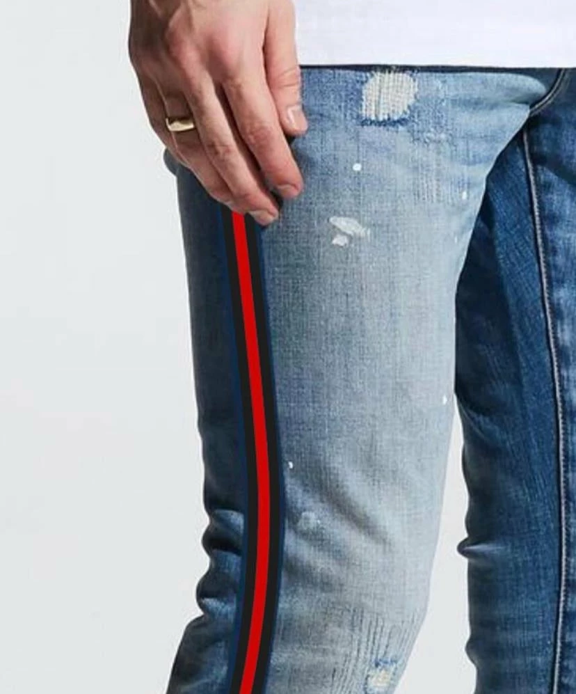 Crysp Denim (blue Black/red Stripe Jean) 4 Crysp Denim (blue Black/red Stripe Jean)