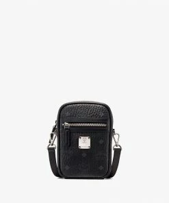 MCM (black Crossbody Bag In Visetos)