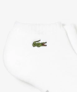 LACOSTE (Men's White/gray Sport Low Cut Socks)