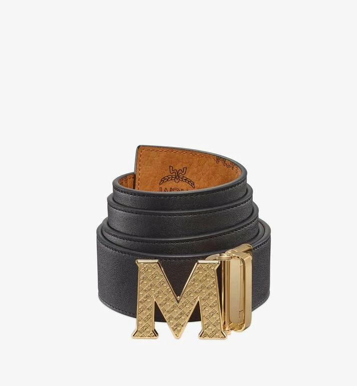 MCM (cognac Claus Textured M Reversible Belt 1.75” In Visetos) 4 MCM (cognac Claus Textured M Reversible Belt 1.75” In Visetos)