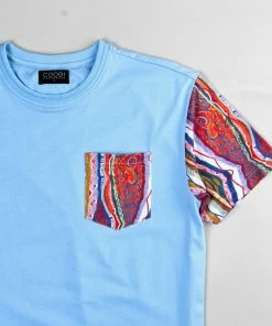 Coogi Australia (sky Blue Og Patch Work Crewneck T-shirt) New Arrivals