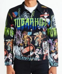 Sugarhill Sugar Hill (Black/muti Sin Denim Jacket) New Arrivals