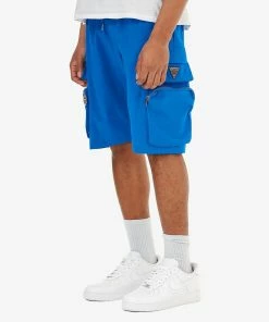 New Arrivals Life Code (royal Blue Nylon Shorts Cargo Pocket)