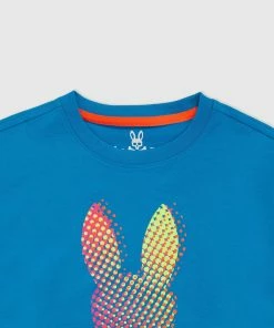 Psycho Bunny (mens Seaport Blue Hindes Graphic T-shirt) New Arrivals