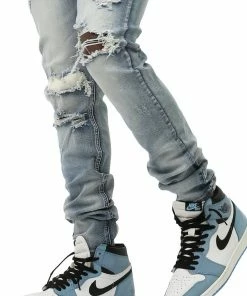 New Arrivals Kdnk (blue/white Cut Patched Jean)