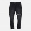Eight & Nine (black /white Strapped Slim Utility Wash Jean)