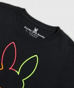 Psycho Bunny (black Mens Big And Tall Leo Bunny T-shirt) New Arrivals
