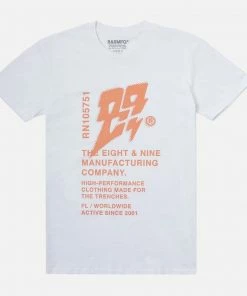 New Arrivals Eight & Nine (white /peach High Performance T-shirt)