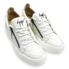 Giuseppe Zanotti (Cream/sliver Frankie Low Top Sneakers)