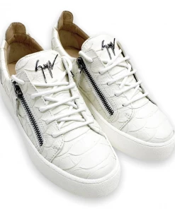 Giuseppe Zanotti (Cream/sliver Frankie Low Top Sneakers)