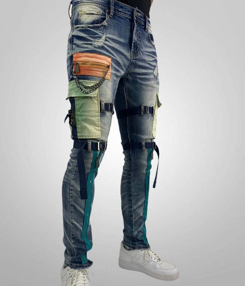 Preme Denim (blue/indigo Cargo Zip Jean) 4 Preme Denim (blue/indigo Cargo Zip Jean)