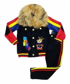 Elite Denim (kids Red/yellow/Blue Furry Denim Set)