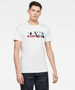 New Arrivals G-star (white/blue Raw T-shirt)