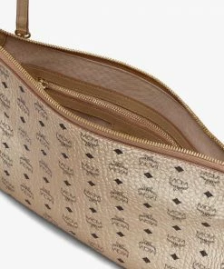 MCM (Cream Crossbody Pouch In Visetos Original) New Arrivals