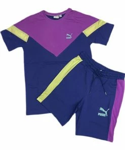 Puma (royal Blue Purple/yellow Short Set) New Arrivals