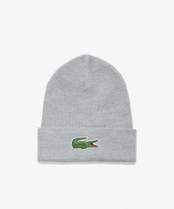 Lacoste (gray Beanie Blend Knit)