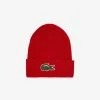 Lacoste (Mens Red Beanie Blend Knit)