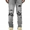 New Arrivals KDNK (grey Patch Bandana Jean)