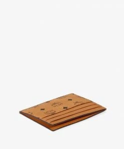New Arrivals Mcm (cognac Card Case In Visetos Original)
