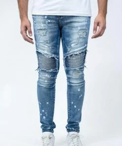 New Arrivals Damati Denim (light Blue Biker Prem Stretch Jean -16)