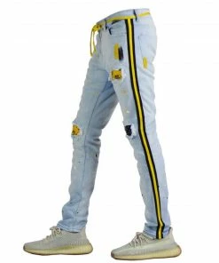 Focus Jeans (blue/yellow Bandana Cut Stripe Jean) New Arrivals