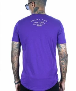Avenue George (purple /gold Crewneck T-shirts ) New Arrivals
