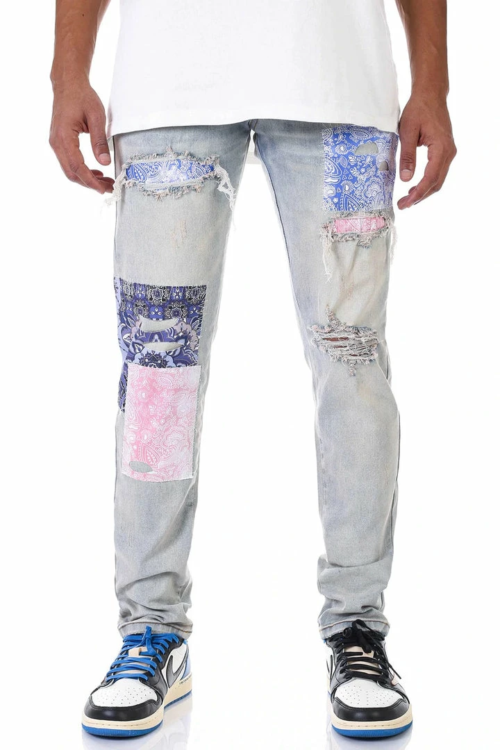 Kdnk (blue Multi Paisley Patch Jean) New Arrivals 3 Kdnk (blue Multi Paisley Patch Jean) New Arrivals
