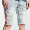 New Arrivals Crysp Denim (light Blue/red Stripe Montana Short)