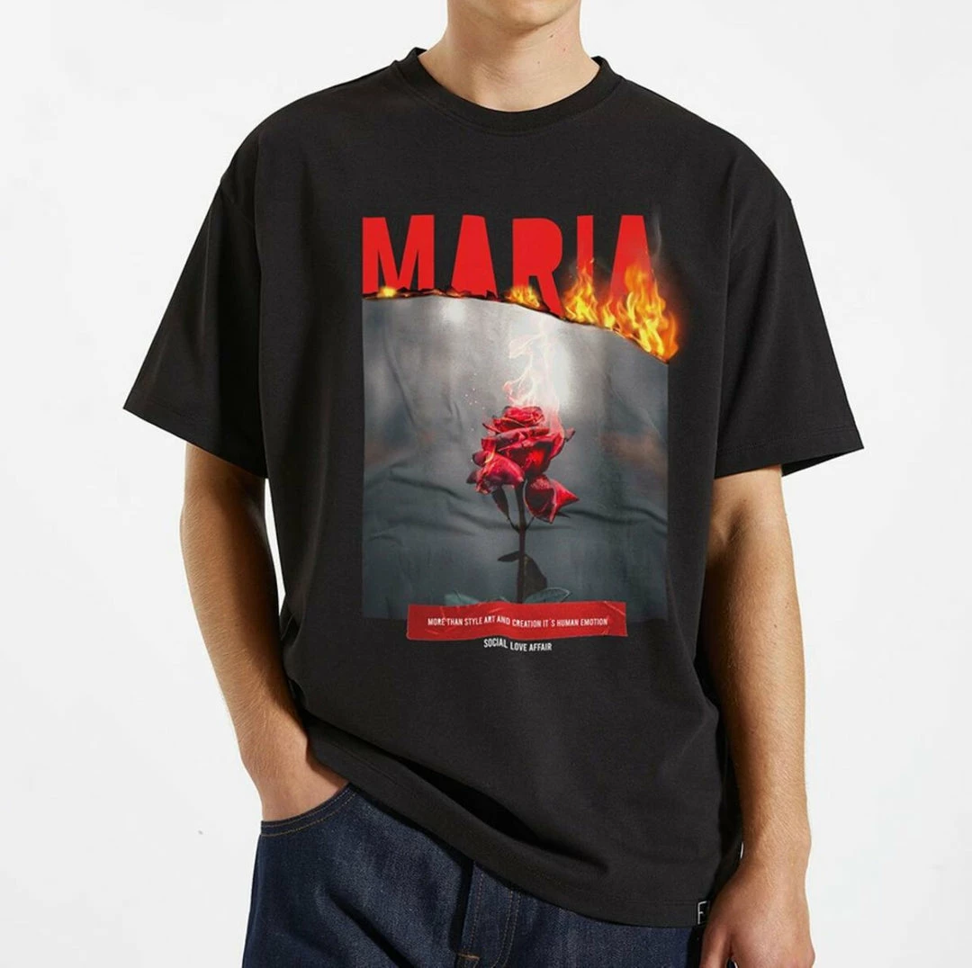 Maria By Fifty (black/red Crewneck T-shirt) New Arrivals 3 Maria By Fifty (black/red Crewneck T-shirt) New Arrivals