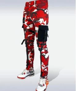 Preme Denim (red Camouflage Cargo Zip Jean) New Arrivals